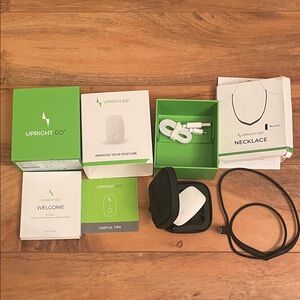 Upright Go and necklace